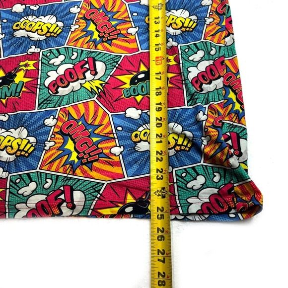 COMIC BOOK PATTERN PRINT DESIGN T-SHIRT BLACKJACK SIZE L - Picture 4 of 6